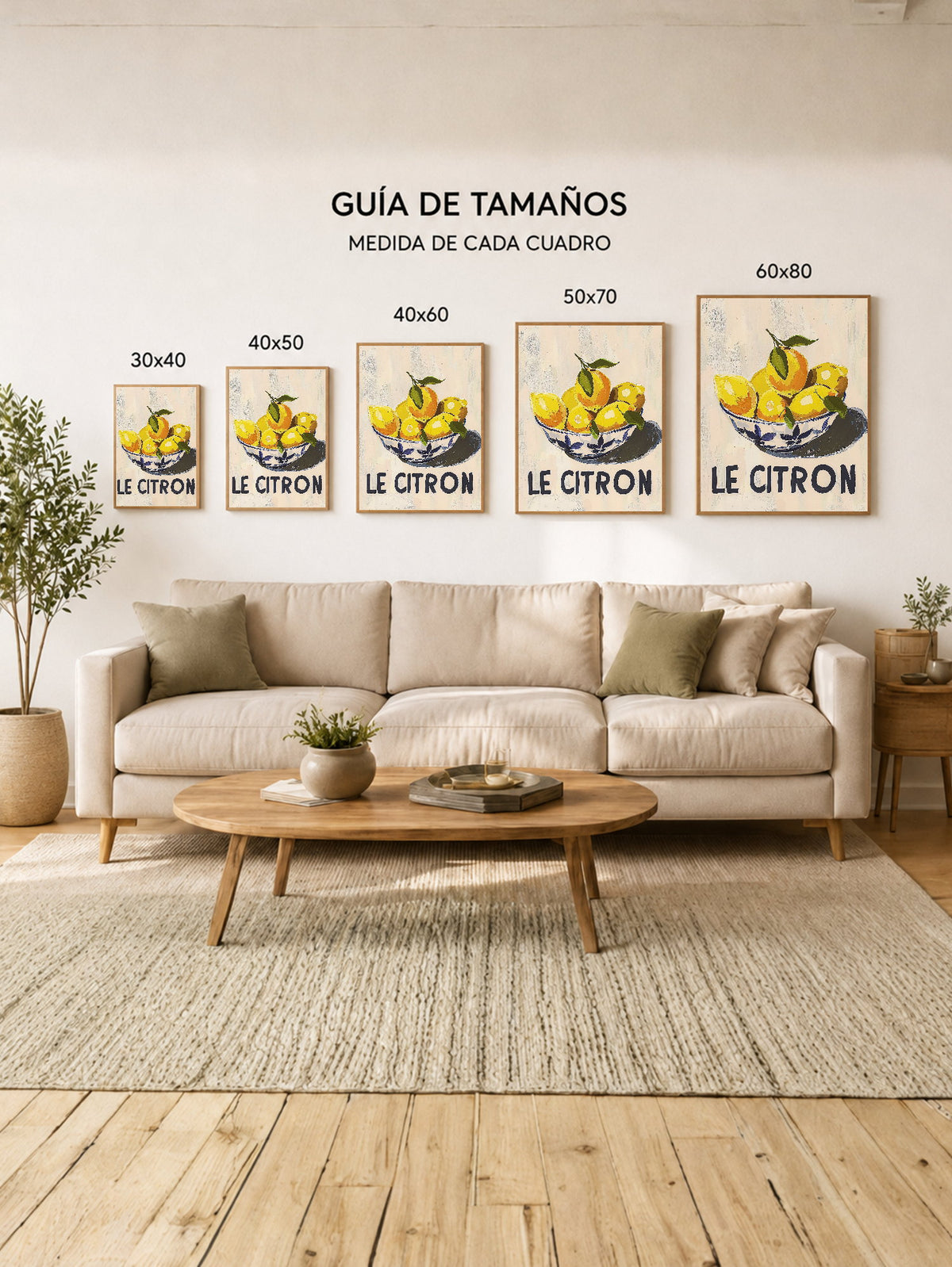 Cuadro Decorativo Trendy, Le Citron Limones Crema