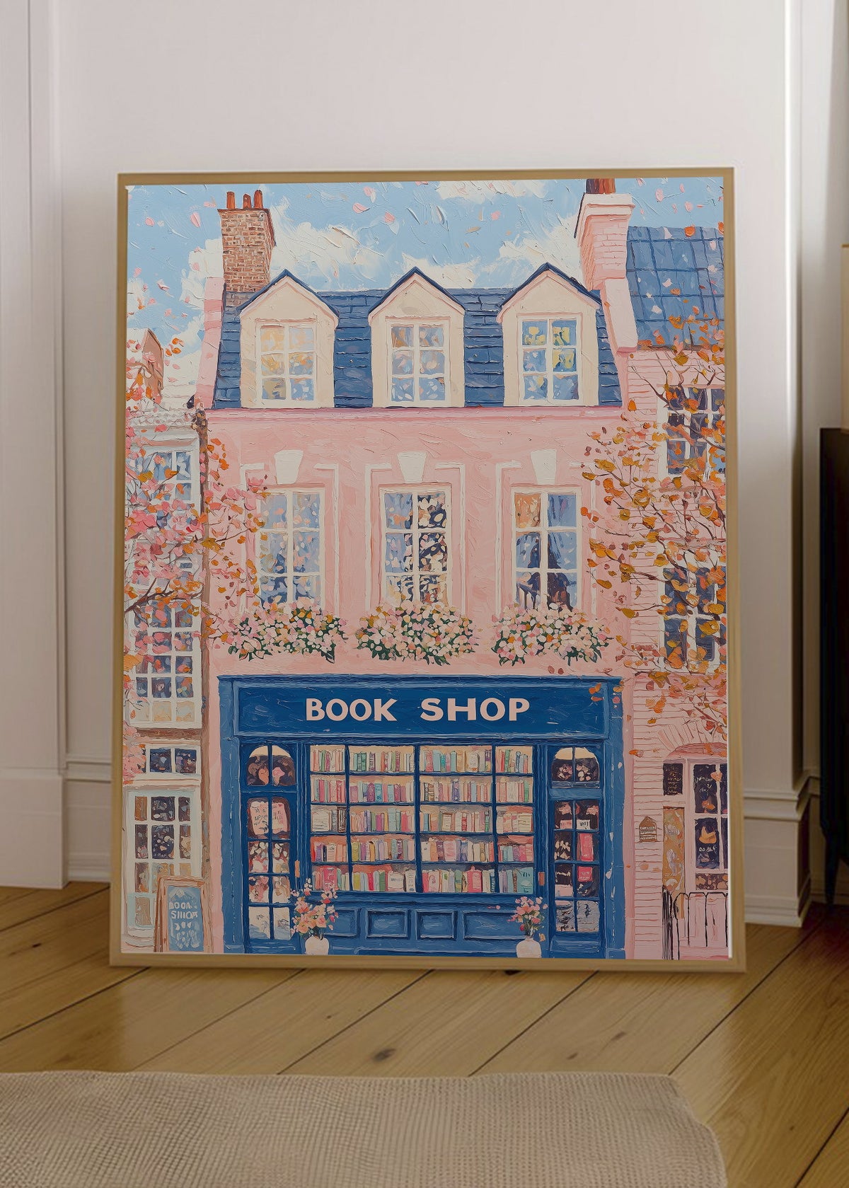Cuadro Decorativo Trendy, Libreria Calle Rosa Ilustración