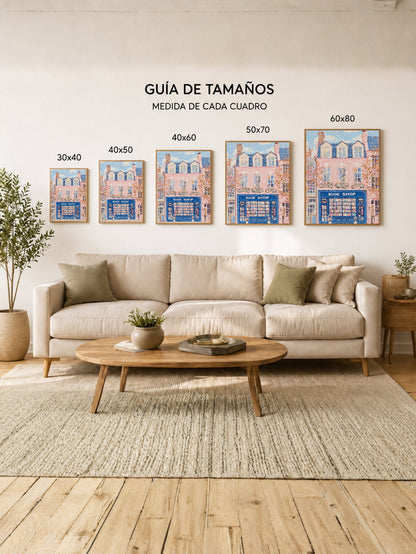 Cuadro Decorativo Trendy, Libreria Calle Rosa Ilustración