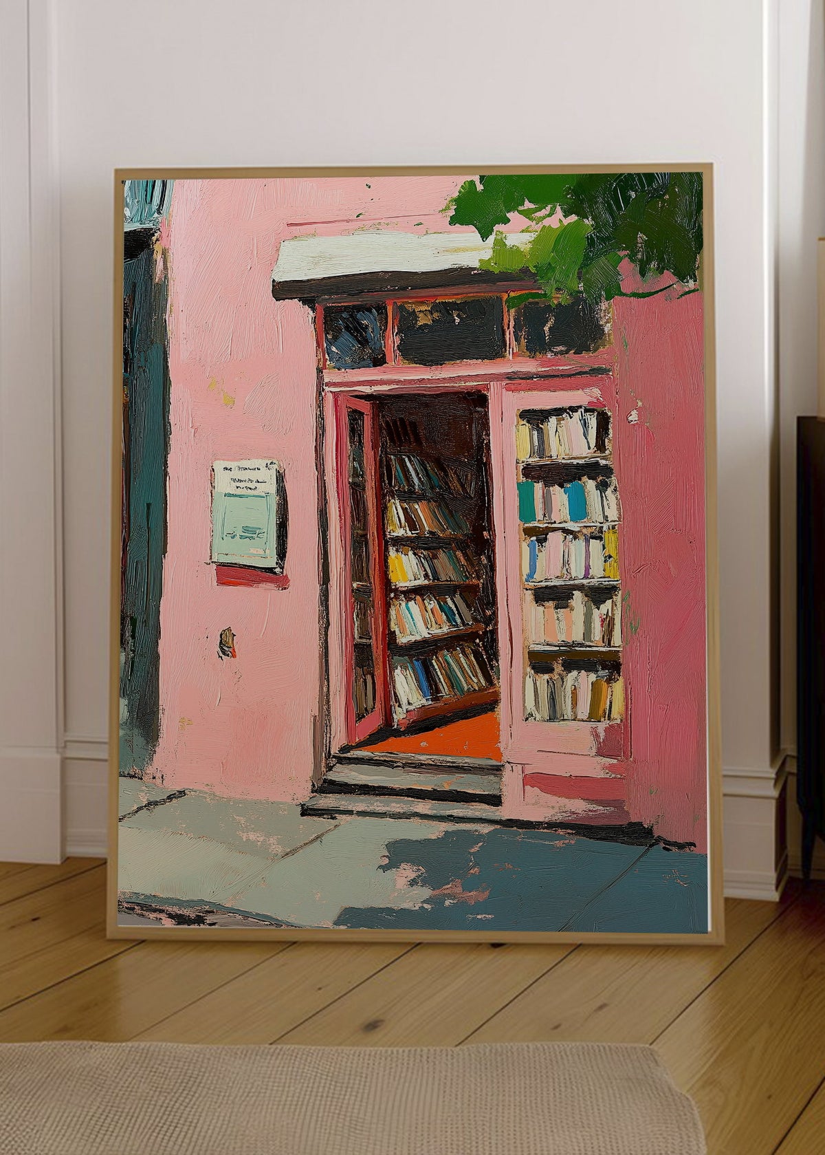 Cuadro Decorativo Trendy, Libreria Puerta Rosa Pintura