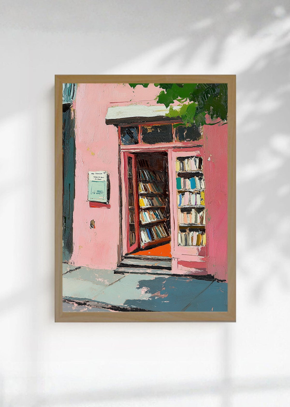 Cuadro Decorativo Trendy, Libreria Puerta Rosa Pintura