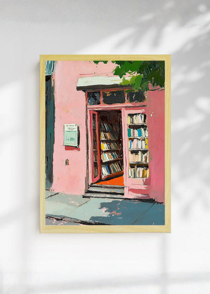 Cuadro Decorativo Trendy, Libreria Puerta Rosa Pintura