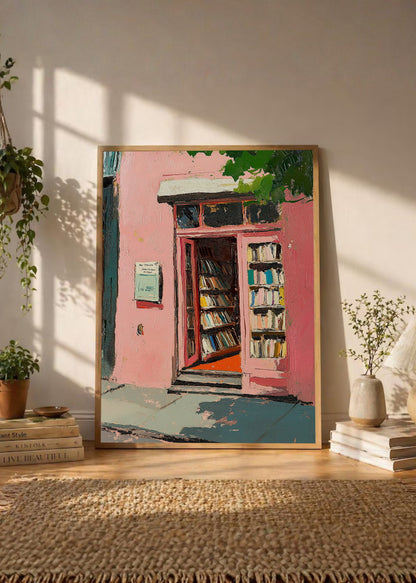 Cuadro Decorativo Trendy, Libreria Puerta Rosa Pintura