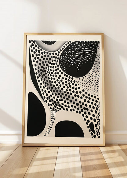 Cuadro Decorativo Trendy, Lunares Orgánicos Blanco Negro II