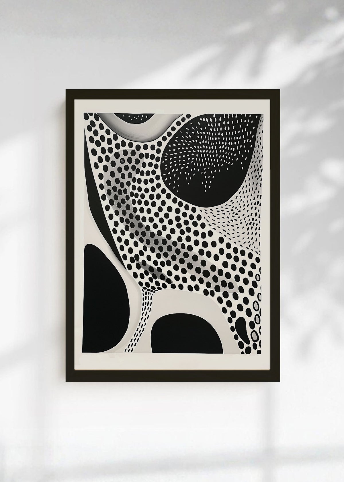 Cuadro Decorativo Trendy, Lunares Orgánicos Blanco Negro II