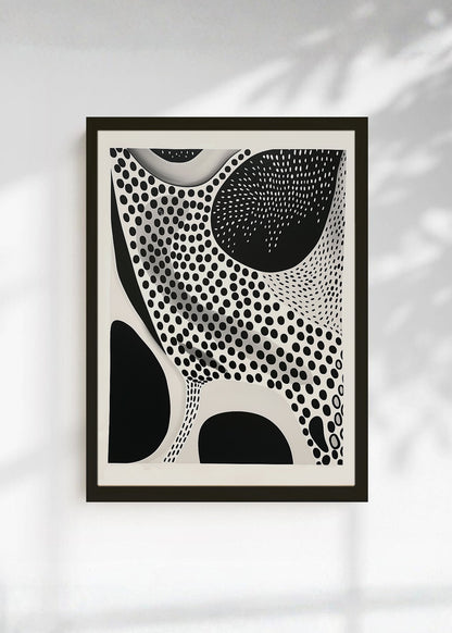 Cuadro Decorativo Trendy, Lunares Orgánicos Blanco Negro II
