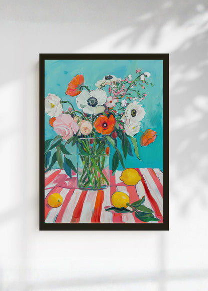 Cuadro Decorativo Trendy, Margarita Jarrón Blanco Lila