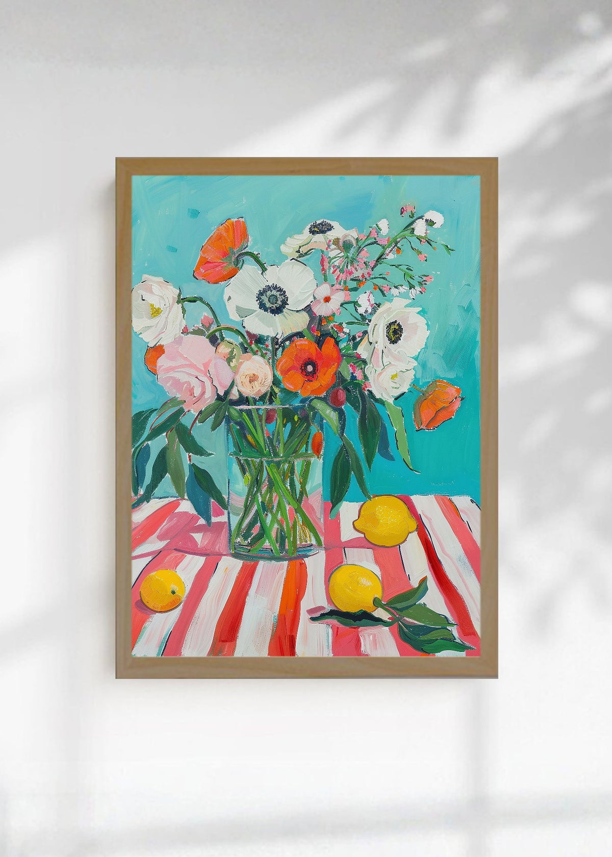 Cuadro Decorativo Trendy, Margarita Jarrón Blanco Lila
