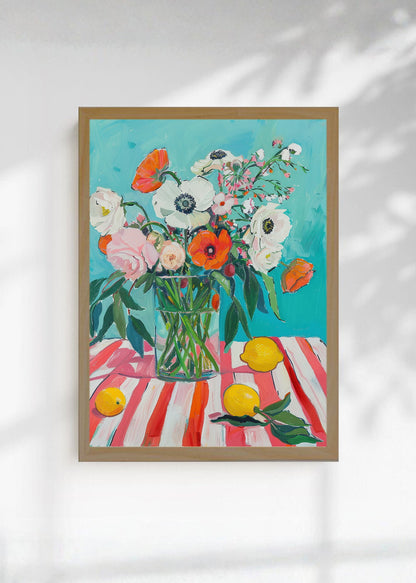 Cuadro Decorativo Trendy, Margarita Jarrón Blanco Lila