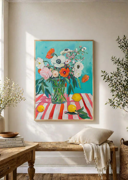 Cuadro Decorativo Trendy, Margarita Jarrón Blanco Lila