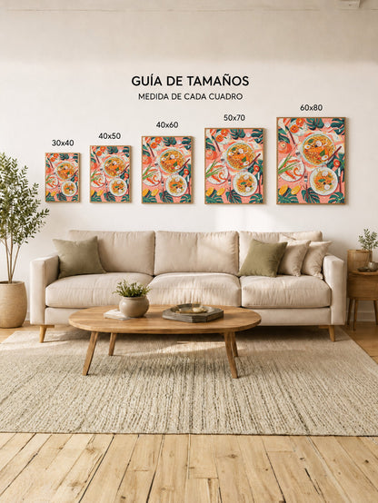 Cuadro Decorativo Trendy, Mesa Pasta Tomates Rosa