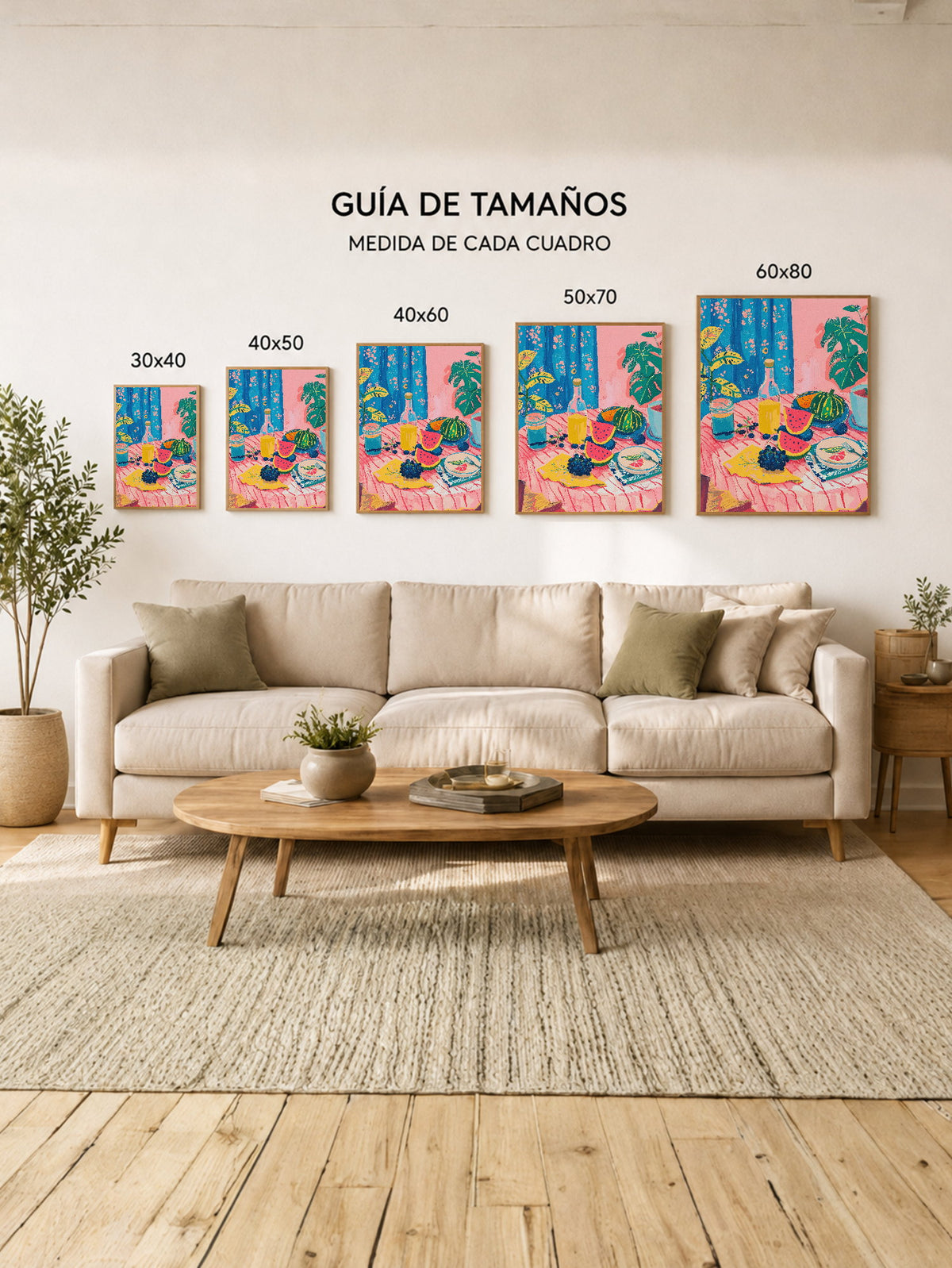Cuadro Decorativo Trendy, Mesa Verano Frutas Azul