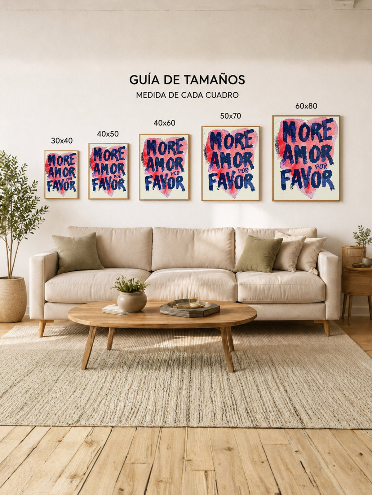 Cuadro Decorativo Trendy, More Amor por Favor Corazón