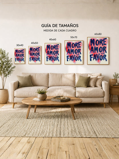 Cuadro Decorativo Trendy, More Amor por Favor Corazón