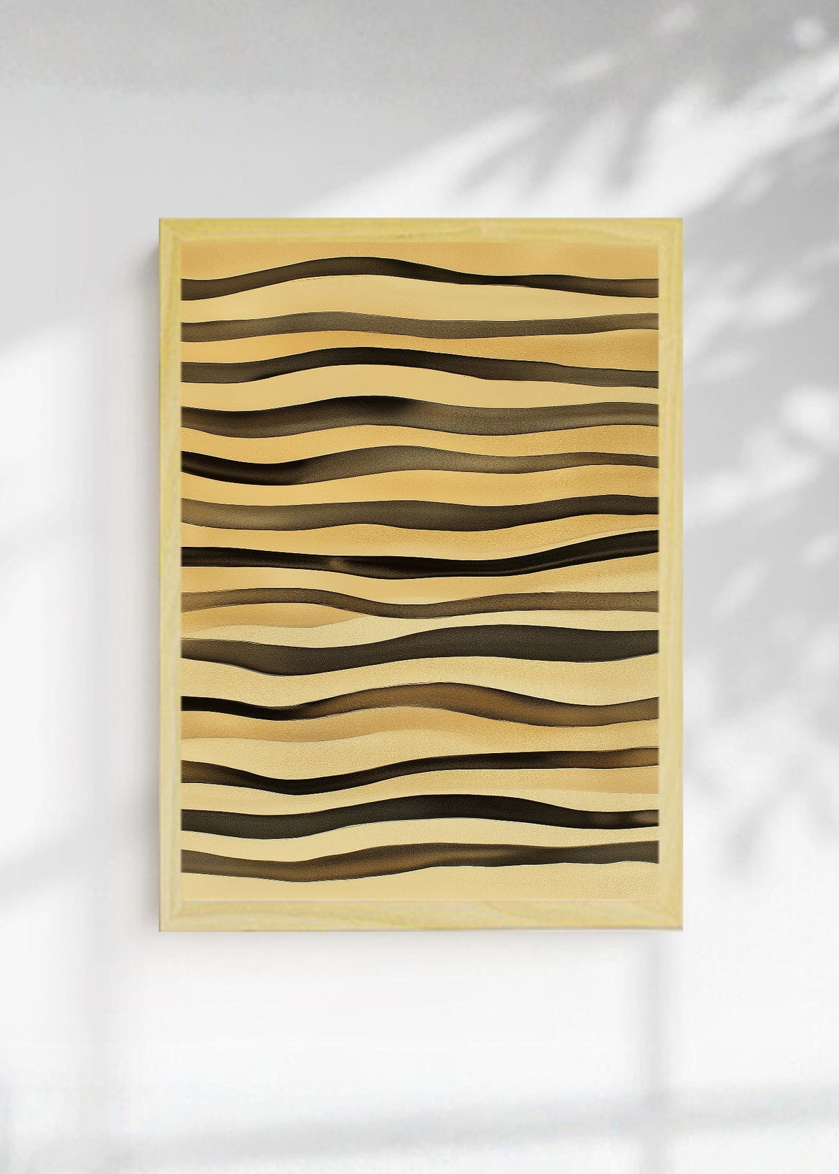 Cuadro Decorativo Trendy, Ondas Madera Marrón