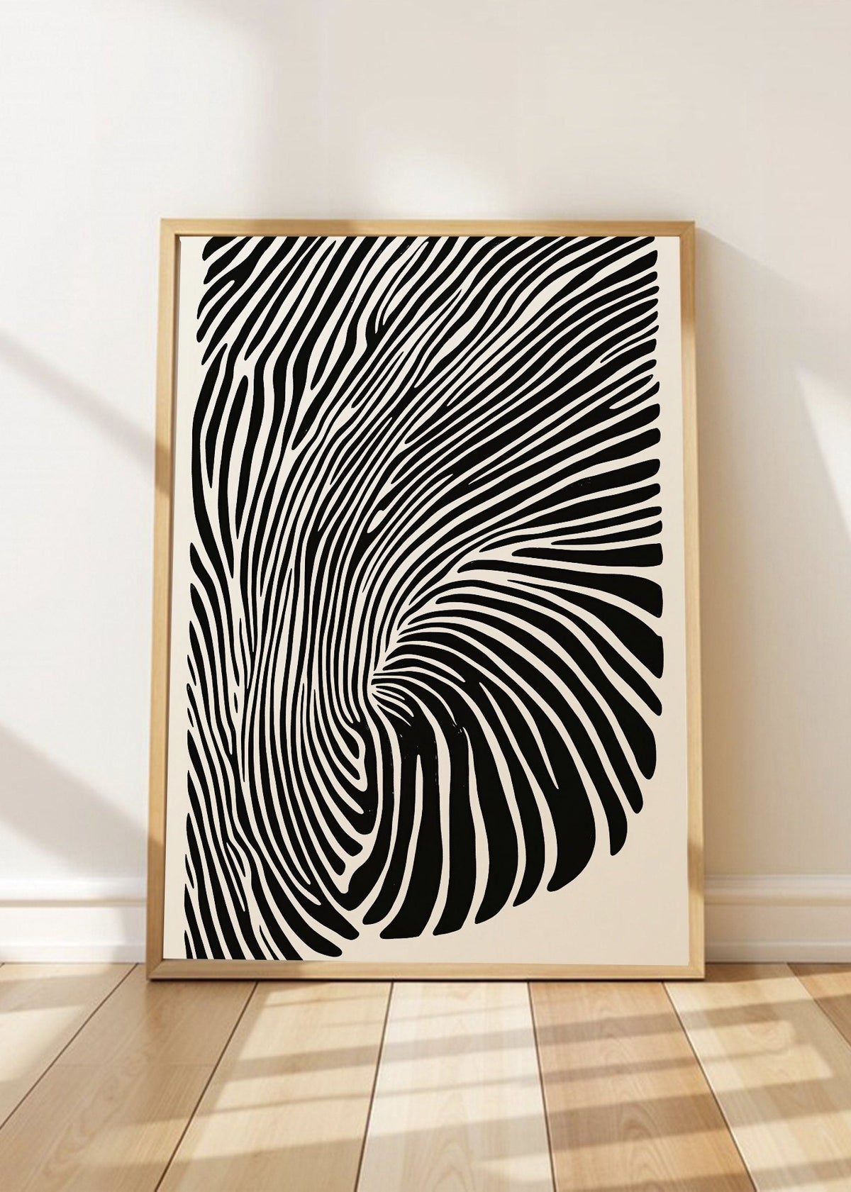 Cuadro Decorativo Trendy, Óptico Líneas Blanco Negro