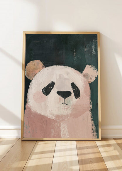 Cuadro Decorativo Trendy, Panda Fondo Negro