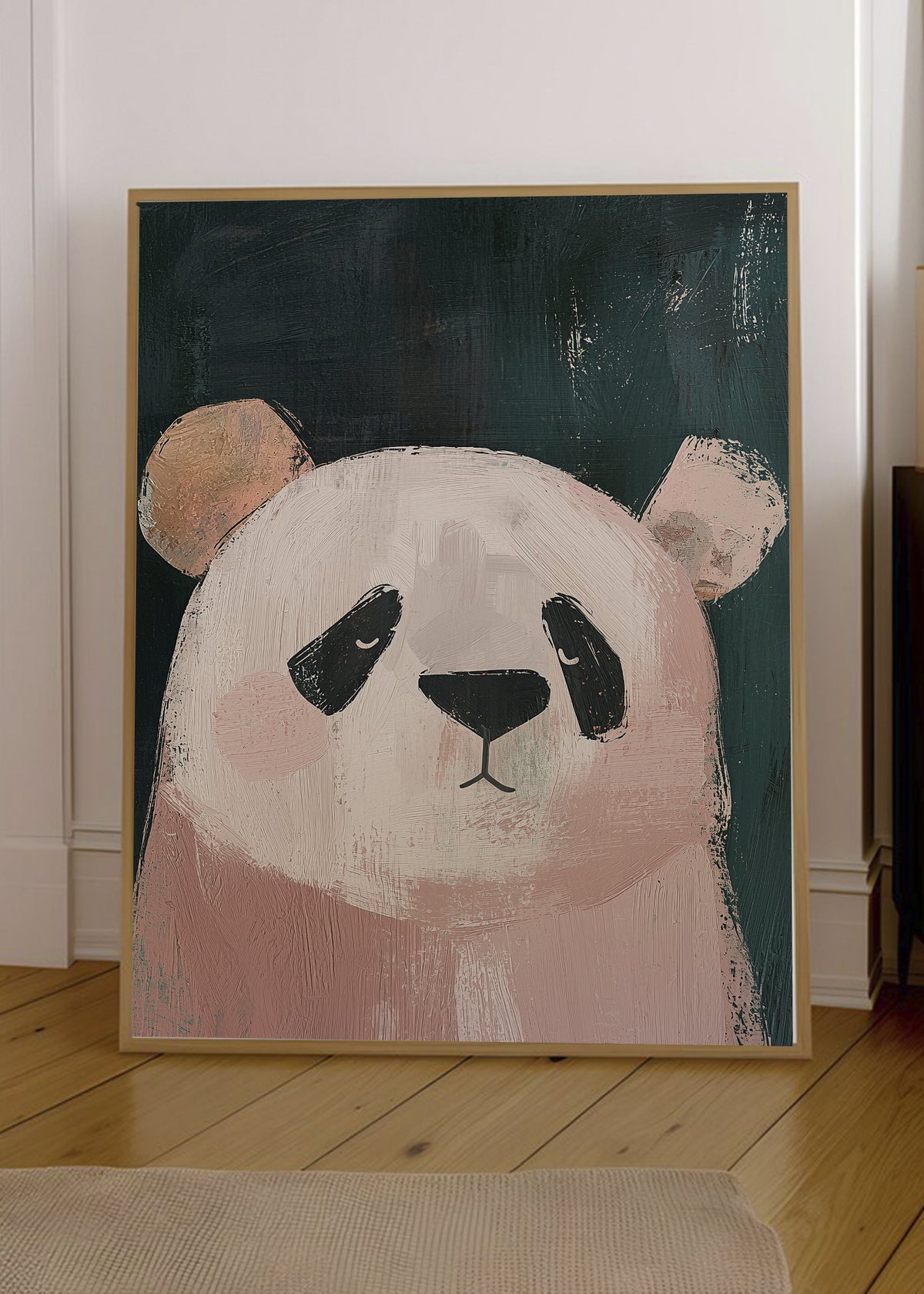 Cuadro Decorativo Trendy, Panda Fondo Negro