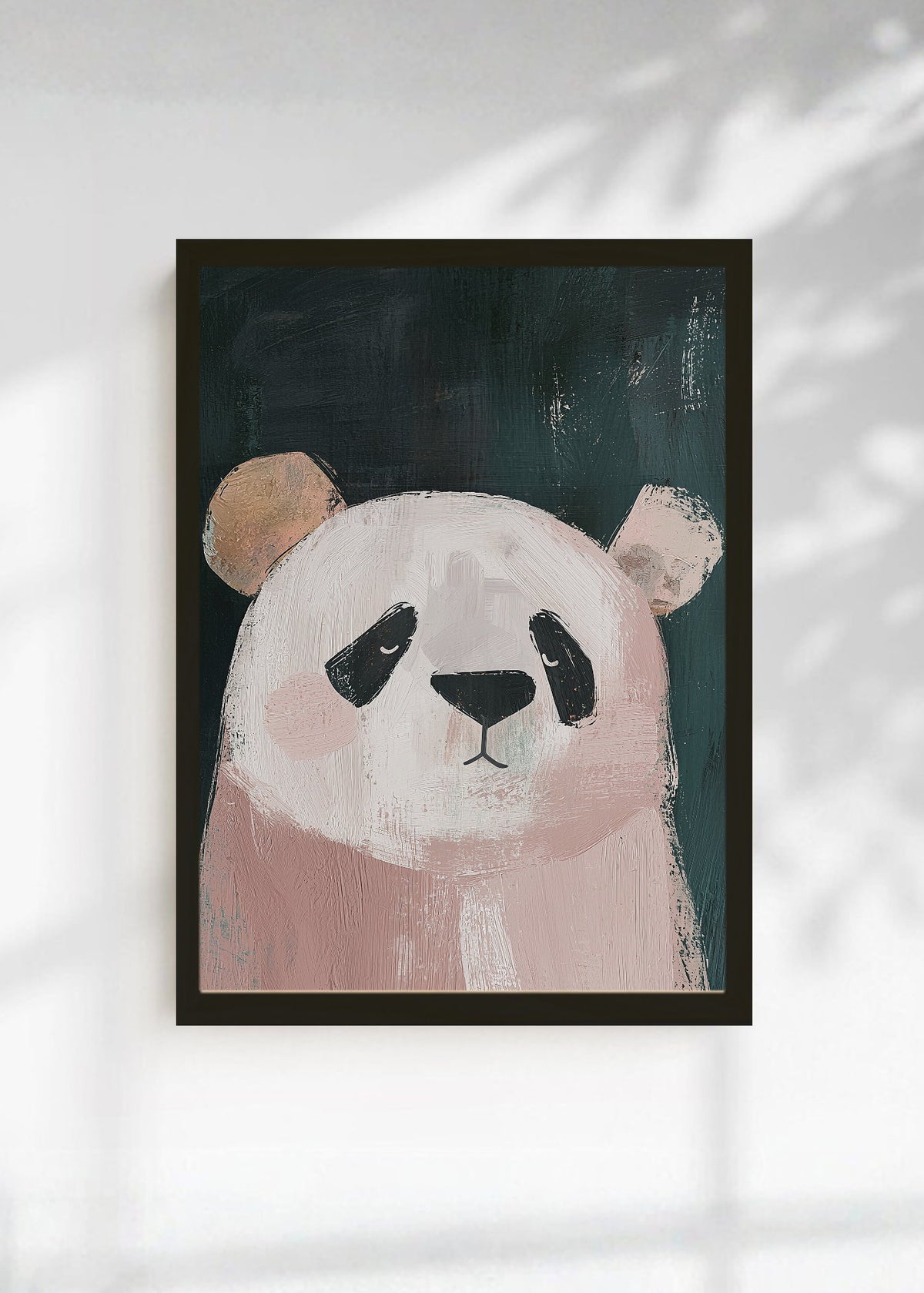 Cuadro Decorativo Trendy, Panda Fondo Negro