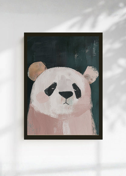Cuadro Decorativo Trendy, Panda Fondo Negro