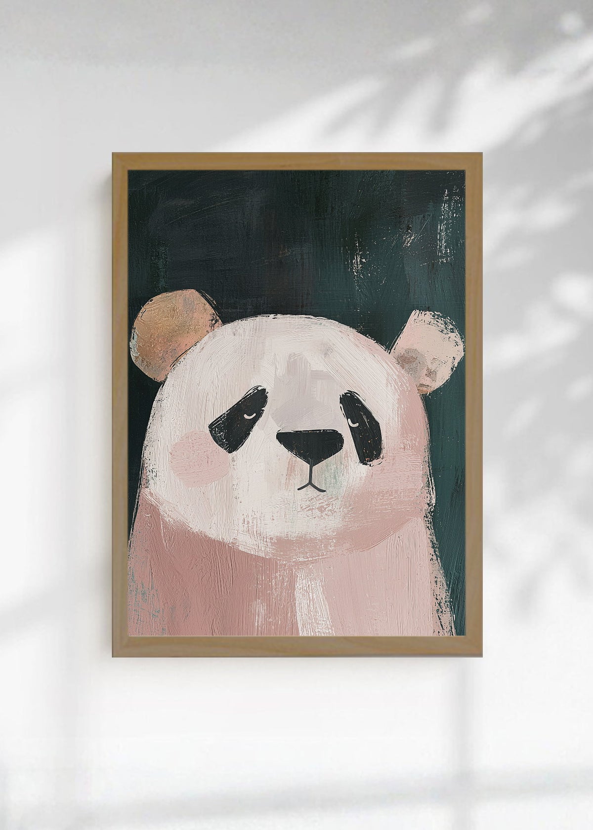 Cuadro Decorativo Trendy, Panda Fondo Negro