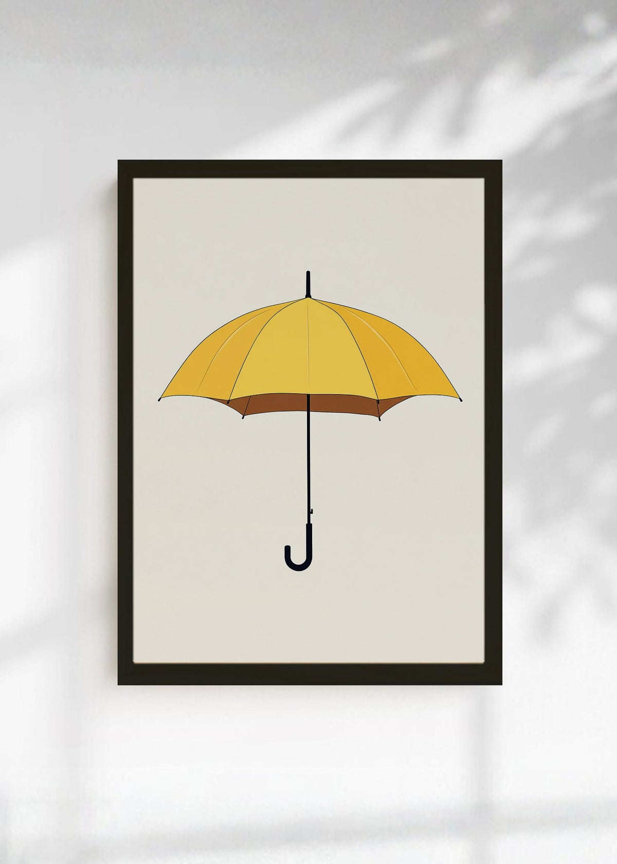 Cuadro Decorativo Trendy, Paraguas Amarillo Crema