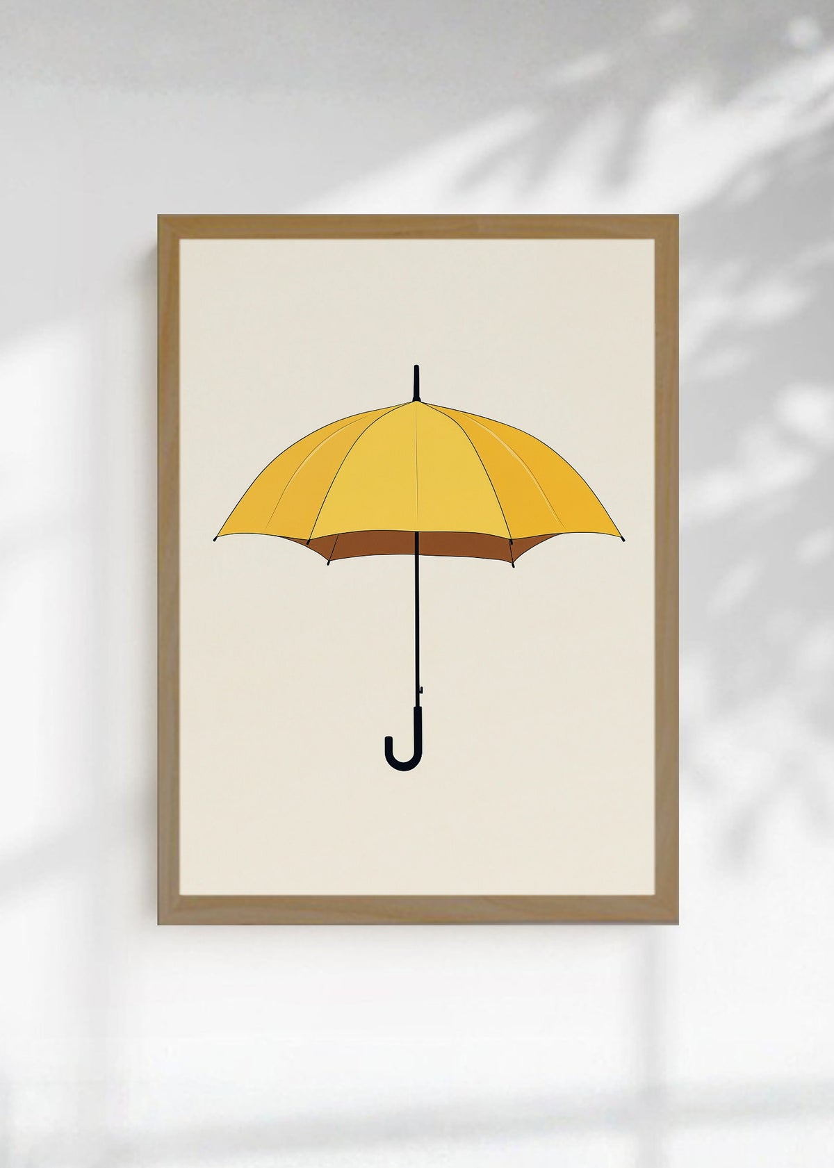 Cuadro Decorativo Trendy, Paraguas Amarillo Crema