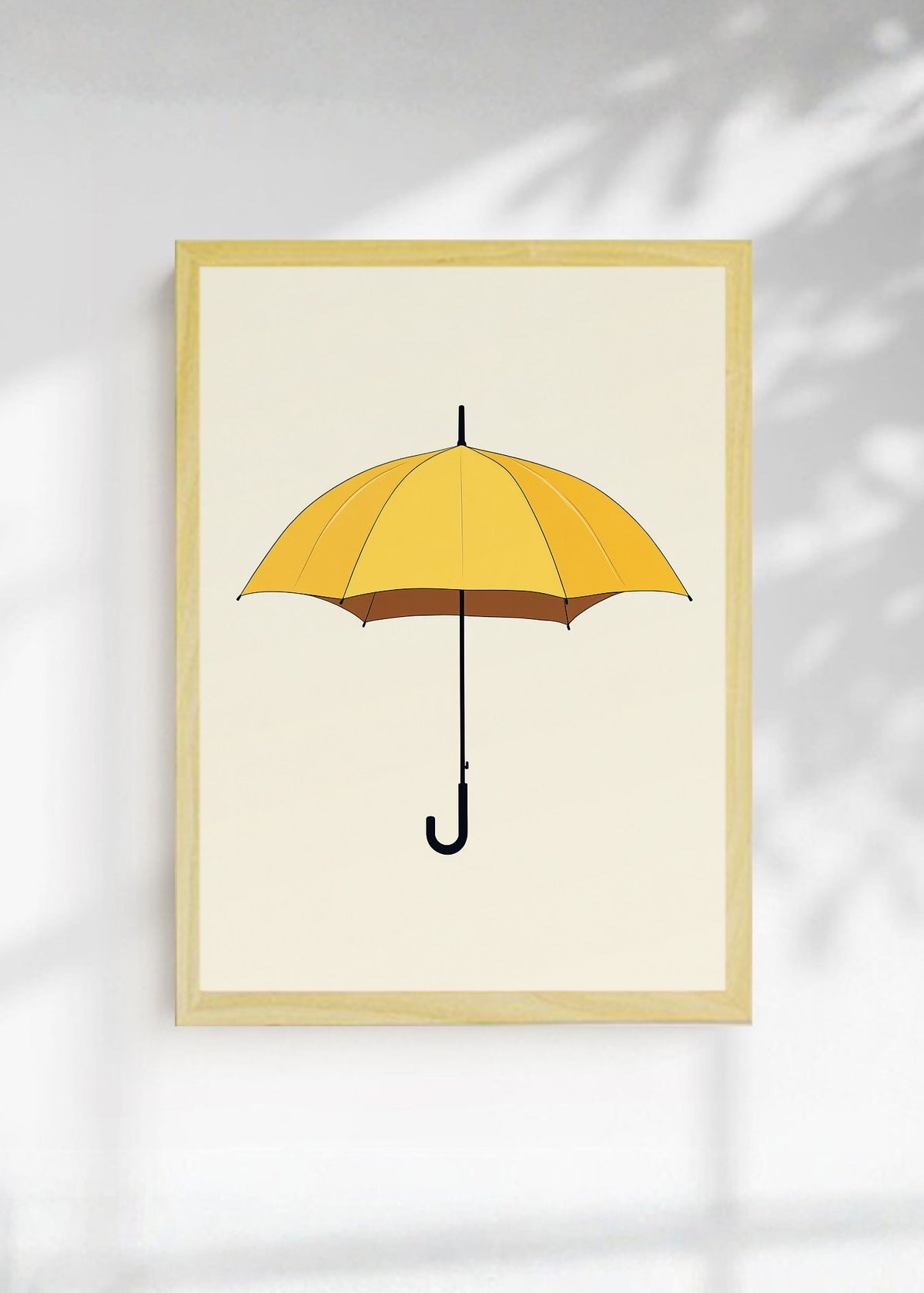Cuadro Decorativo Trendy, Paraguas Amarillo Crema