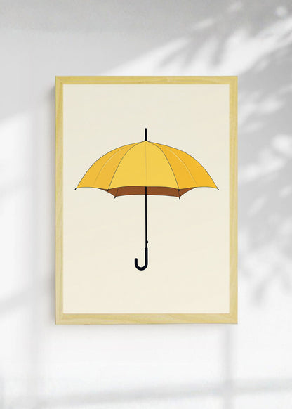 Cuadro Decorativo Trendy, Paraguas Amarillo Crema