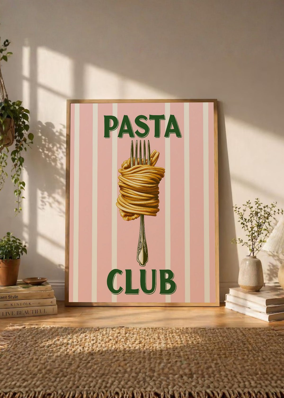 Cuadro Decorativo Trendy, Pasta Club Rayas Rosa