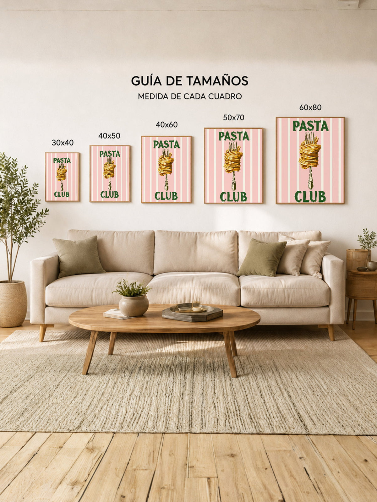 Cuadro Decorativo Trendy, Pasta Club Rayas Rosa