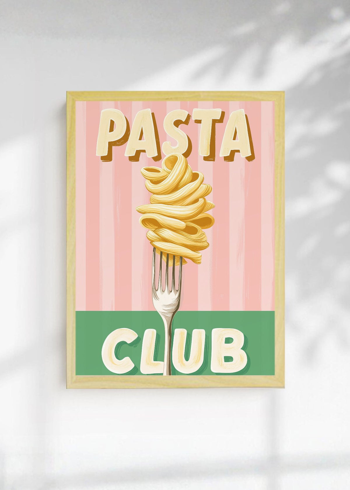 Cuadro Decorativo Trendy, Pasta Club Tenedor Verde