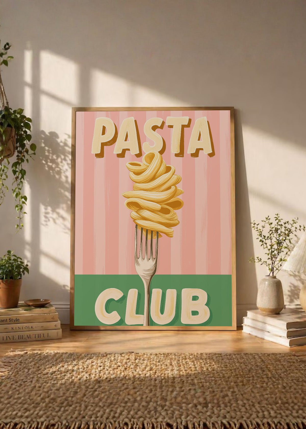 Cuadro Decorativo Trendy, Pasta Club Tenedor Verde