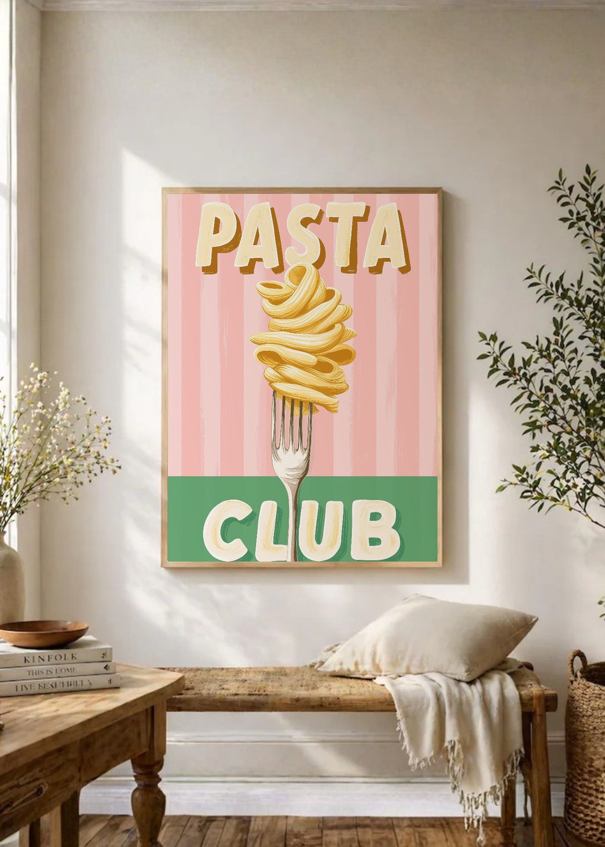Cuadro Decorativo Trendy, Pasta Club Tenedor Verde
