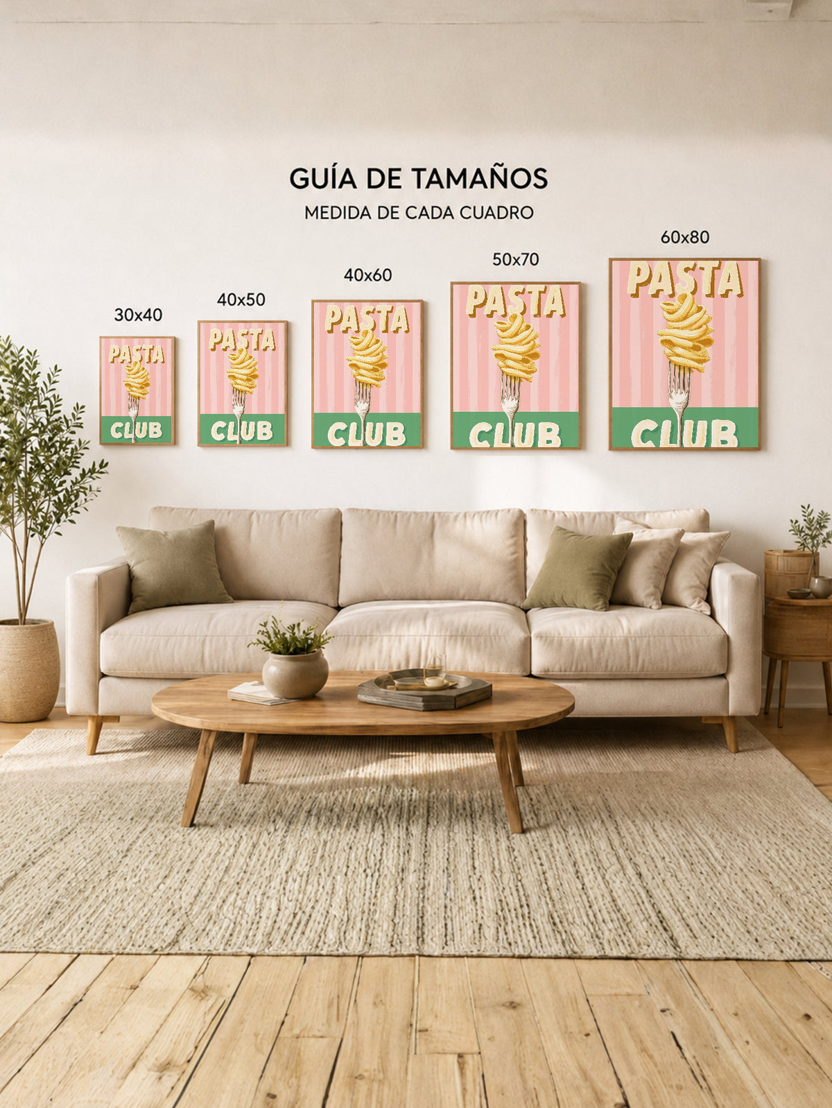 Cuadro Decorativo Trendy, Pasta Club Tenedor Verde