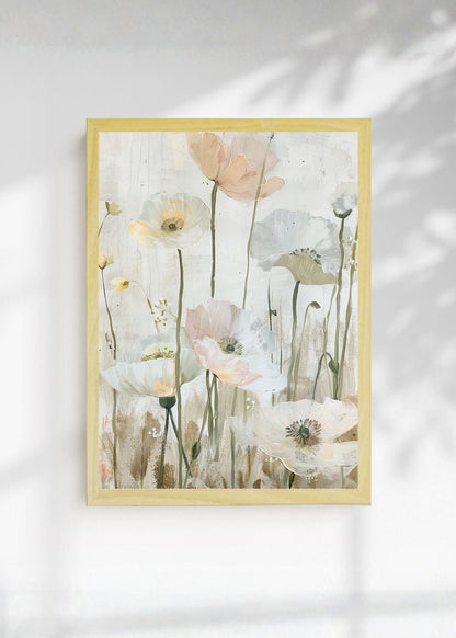 Cuadro Decorativo Trendy, Peonías Jarrón Rayas Amarillo