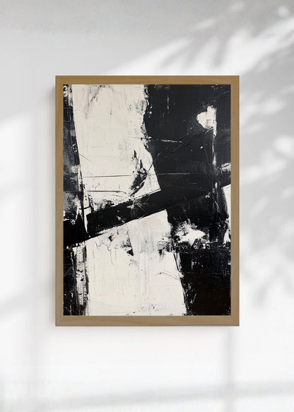 Cuadro Decorativo Trendy, Pinceladas Negras Abstracto III