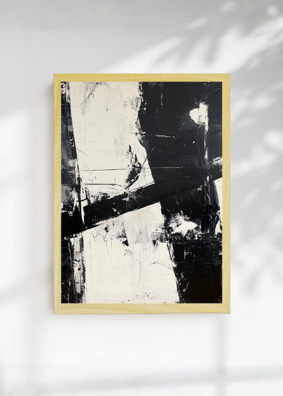 Cuadro Decorativo Trendy, Pinceladas Negras Abstracto III