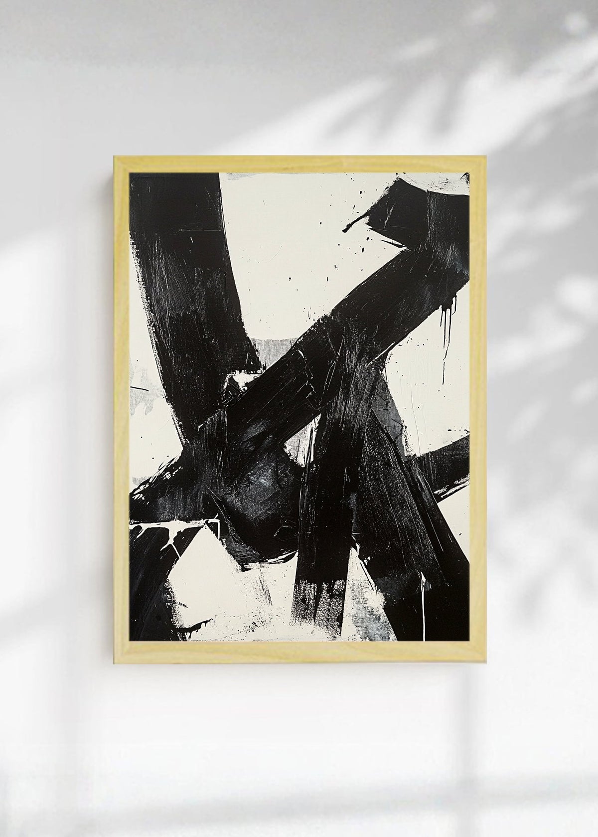 Cuadro Decorativo Trendy, Pinceladas Negras Abstracto II