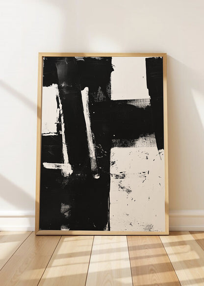 Cuadro Decorativo Trendy, Pinceladas Negras Abstracto I