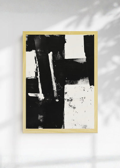 Cuadro Decorativo Trendy, Pinceladas Negras Abstracto I