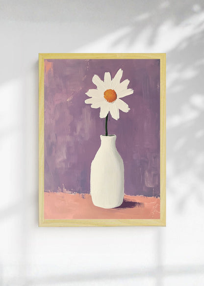 Cuadro Decorativo Trendy, Planta Líneas Blancas Rosa