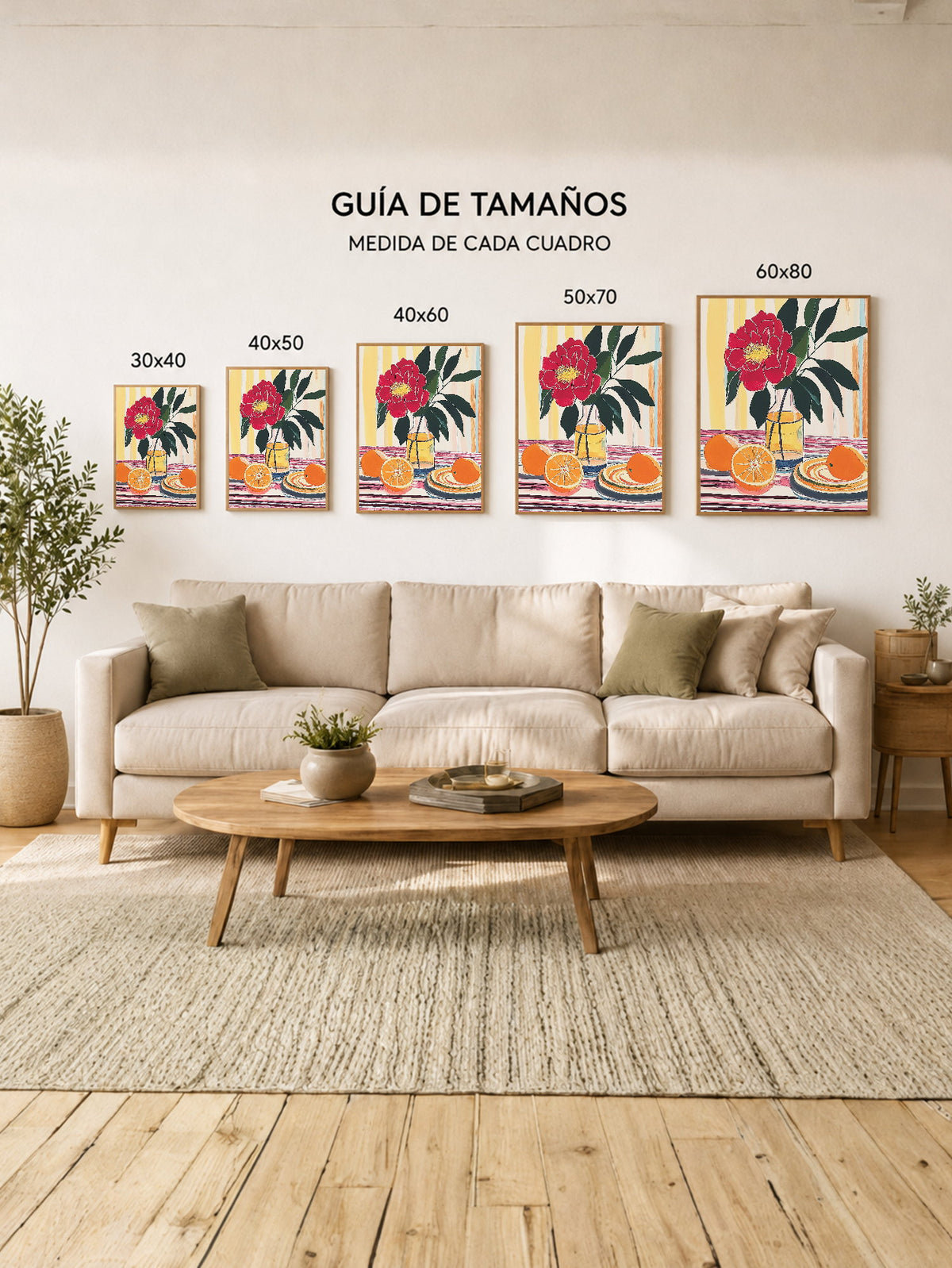 Cuadro Decorativo Trendy, Planta Maceta Beige Minimal