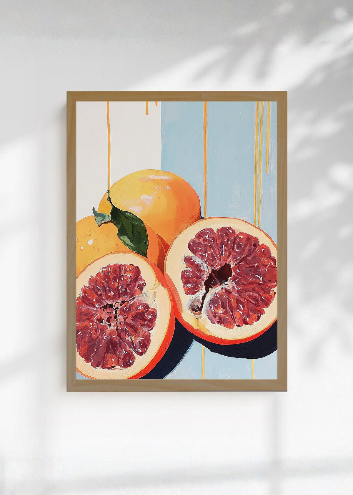 Cuadro Decorativo Trendy, Pomelos Naranja Celeste