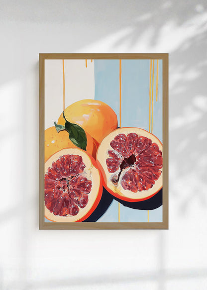 Cuadro Decorativo Trendy, Pomelos Naranja Celeste