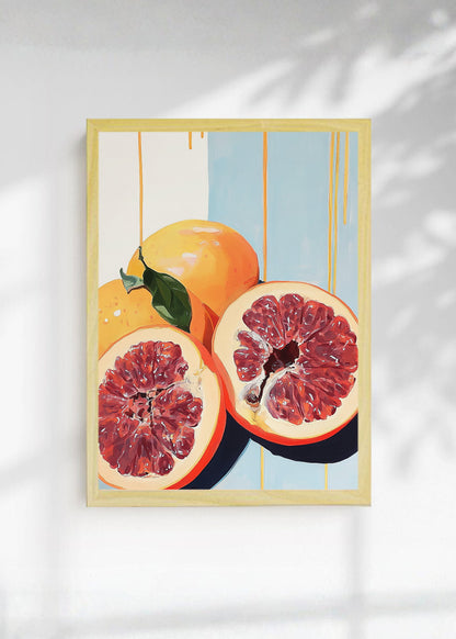 Cuadro Decorativo Trendy, Pomelos Naranja Celeste