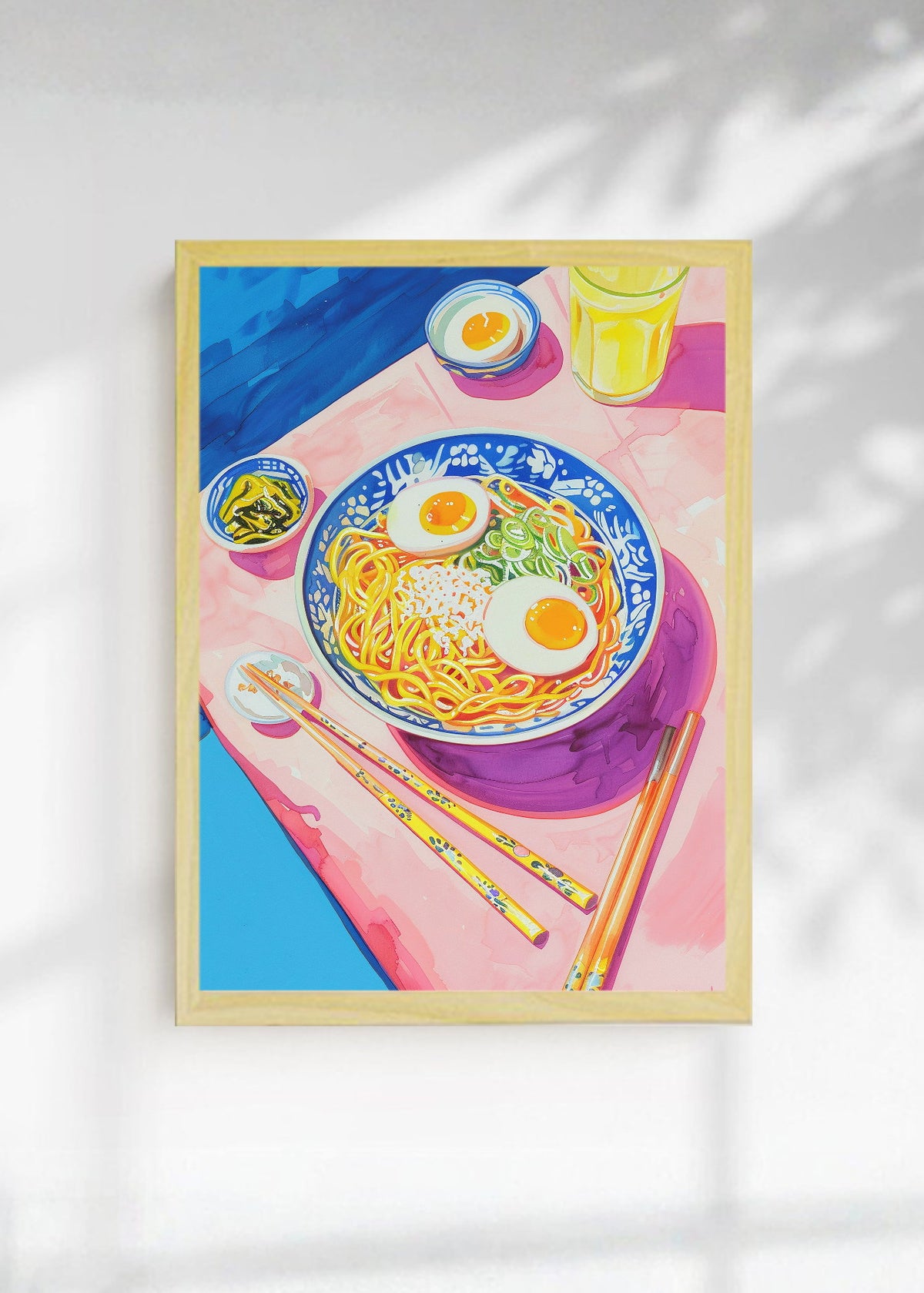 Cuadro Decorativo Trendy, Ramen Huevo Mesa Rosa