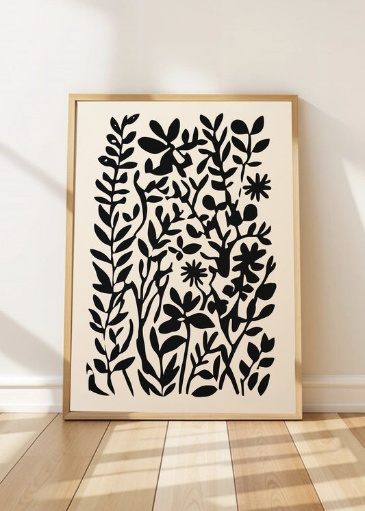 Cuadro Decorativo Trendy, Ramo Flores Mantel Rayas Rosa