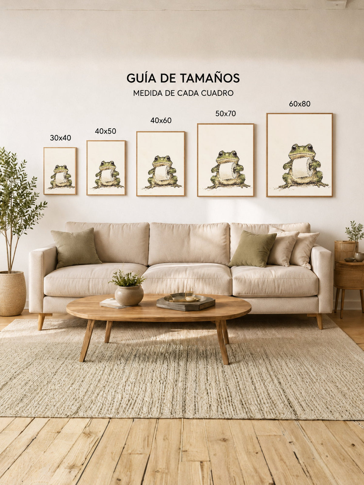 Cuadro Decorativo Trendy, Rana Baño Humor Crema