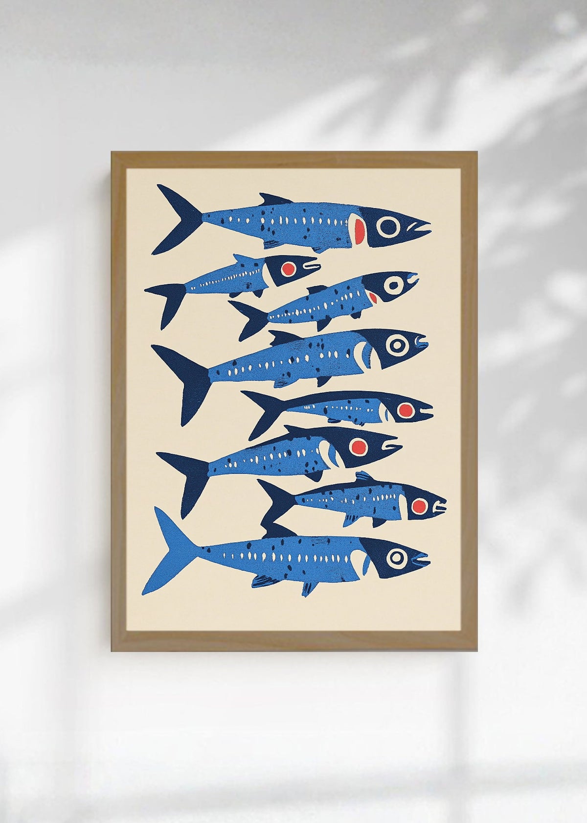 Cuadro Decorativo Trendy, Sardinas Patrón Azul Indigo